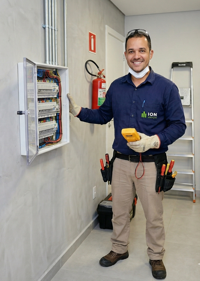 Técnico ION Serviços em atendimento profissional